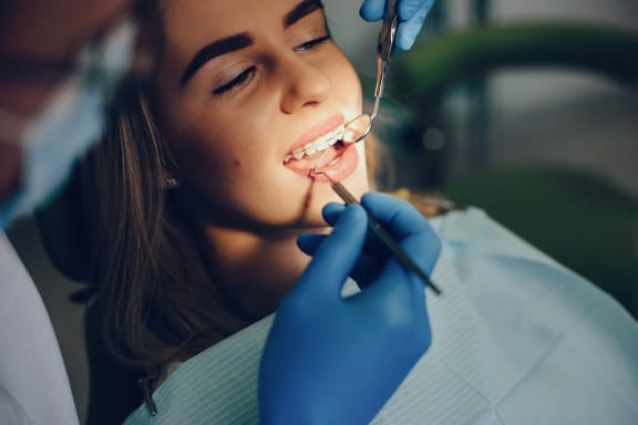 A relaxed patient in a dental chair