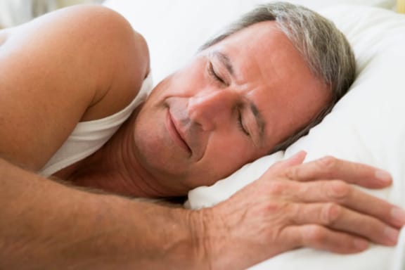 A man sleeping